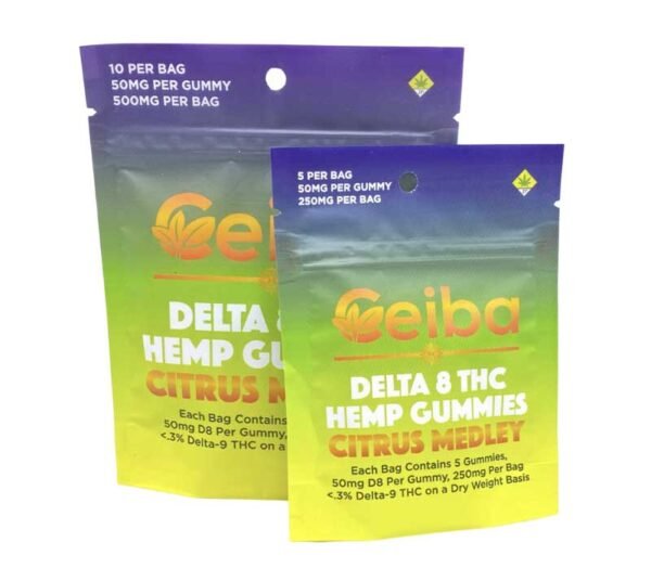 image of delta 8 thc hemp gummies package